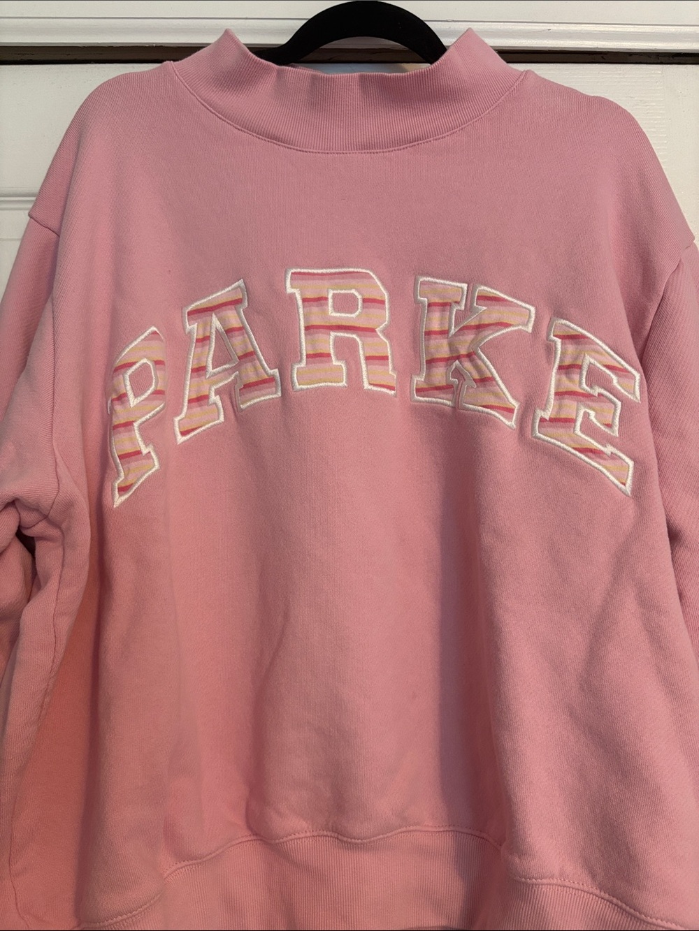 PARKE IT’S A GIRL EDIT Mockneck Sweatshirt- SWEETPEA